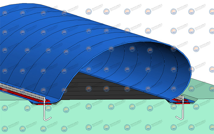3D display of rubber dam installation