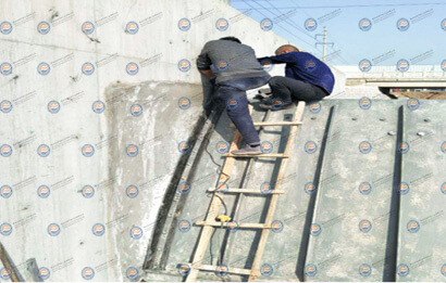 Installing side air-stopped rubber sheet